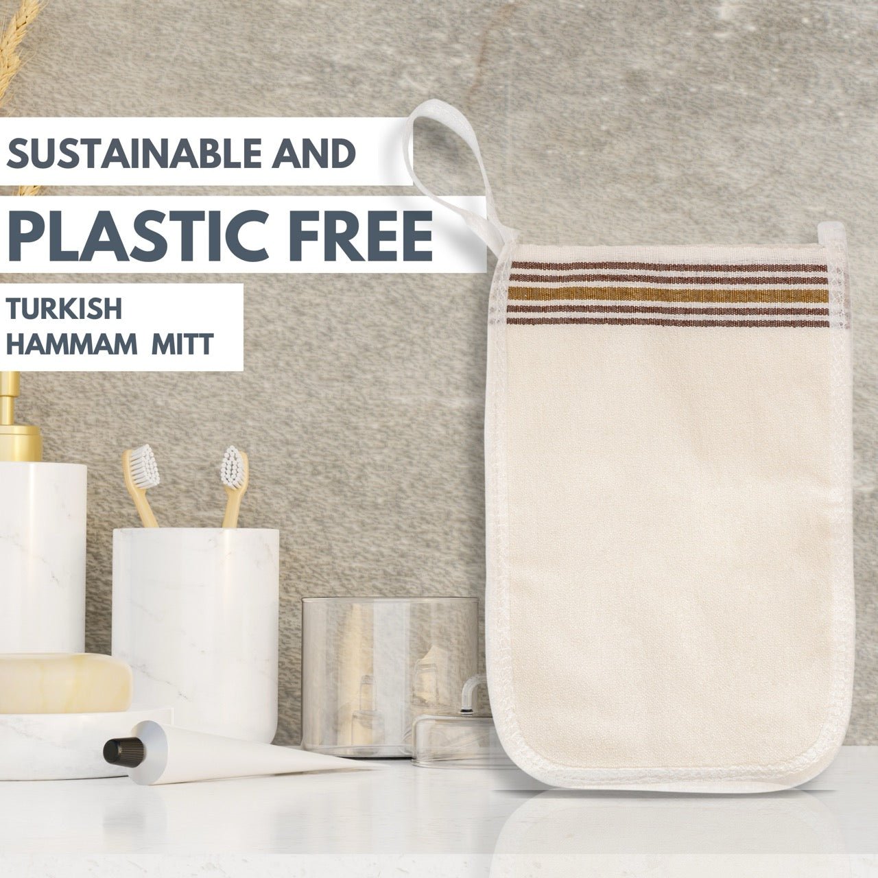 Turkish Bath Mitt Fine Texture Skin Exfoliating Glove