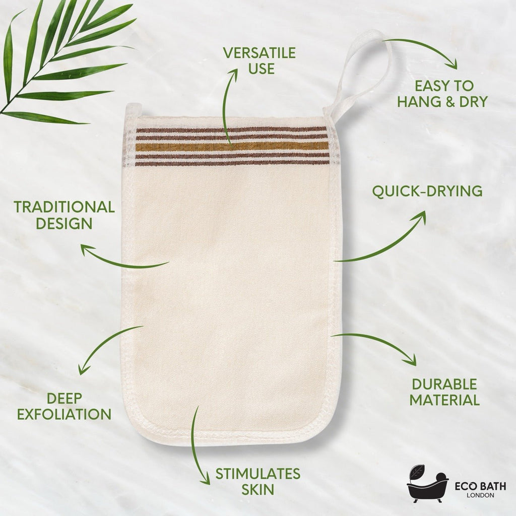 Turkish Bath Mitt Fine Texture Skin Exfoliating Glove
