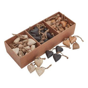 Handcrafted wooden heart ornament with distressed brown finish and natural wood grain, rustic home decor accent. by Sostter at brixbailey.com