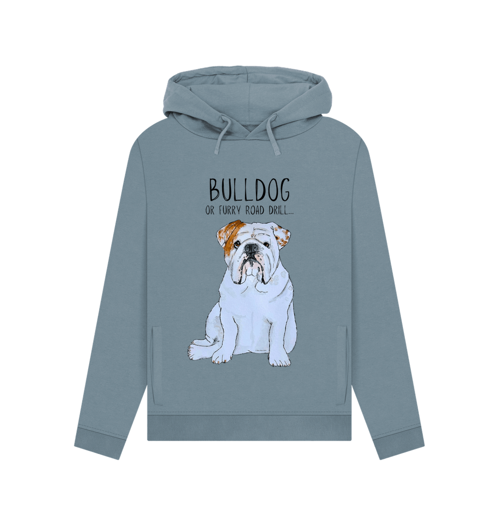Bulldog Bold: Furry Road Drill Women’s Hoodie for Rebel Comfort!