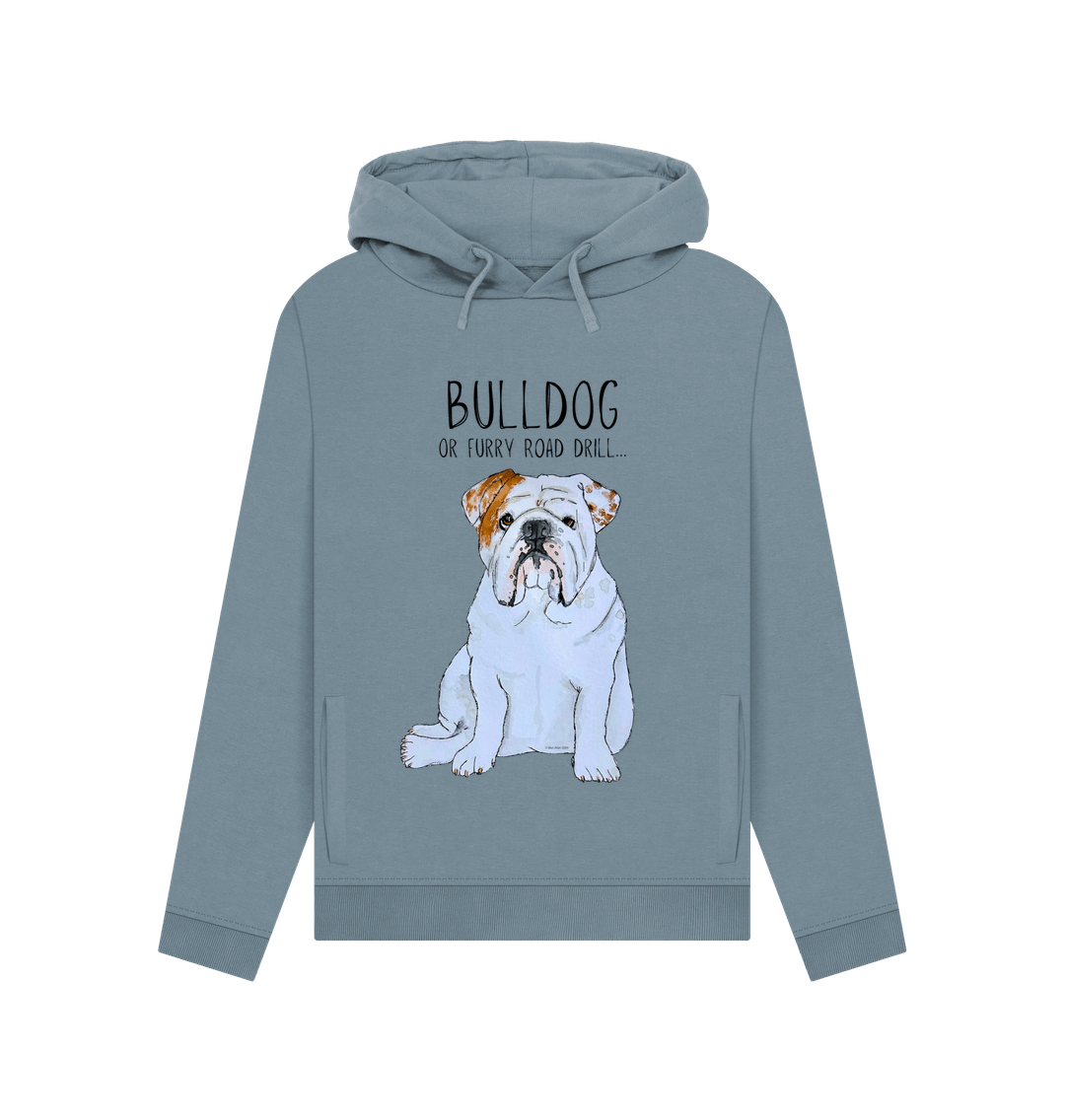 Bulldog Bold: Furry Road Drill Women’s Hoodie for Rebel Comfort!