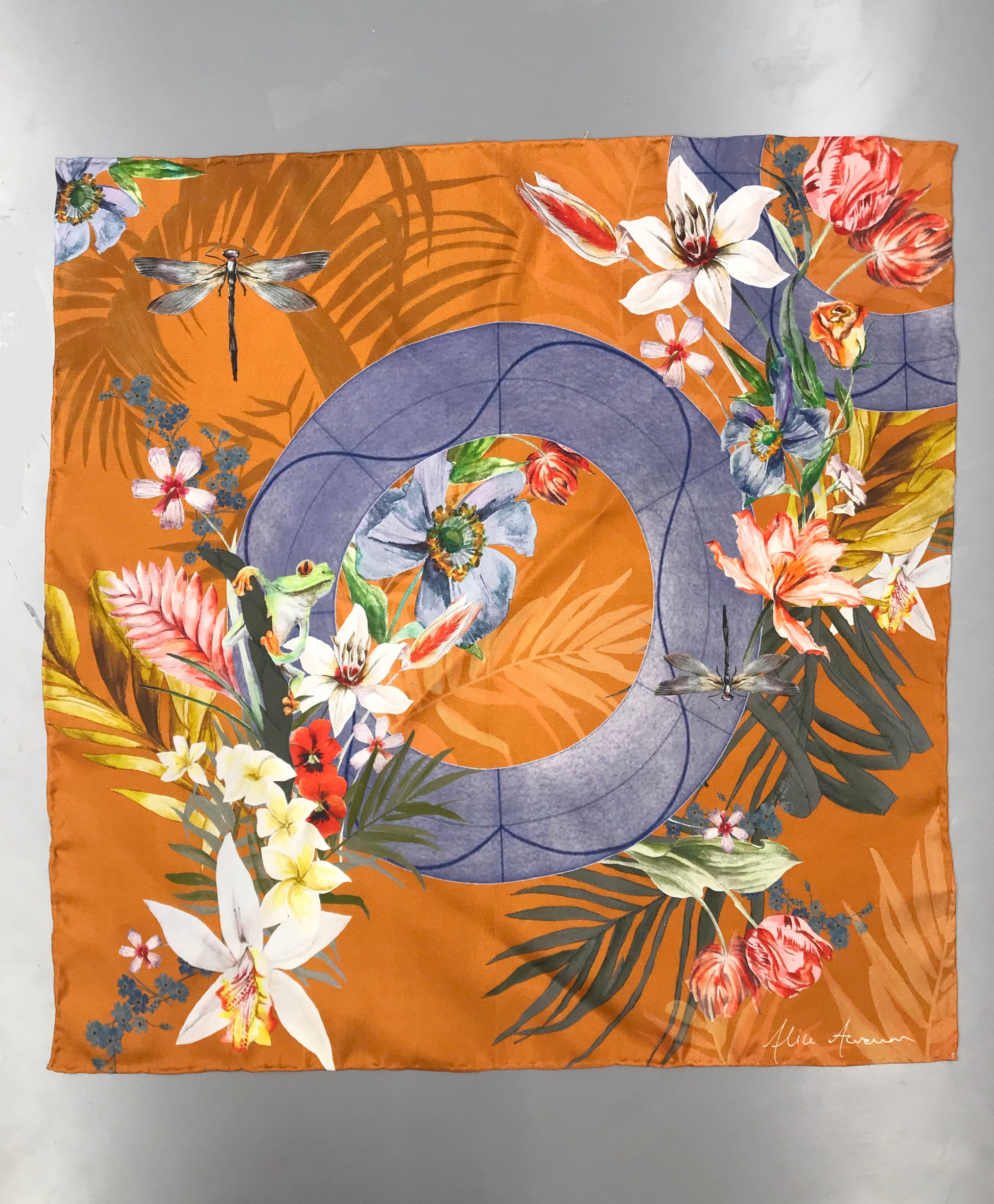 Rust Silk Pocket Square and Tie Gift Set Eden Design