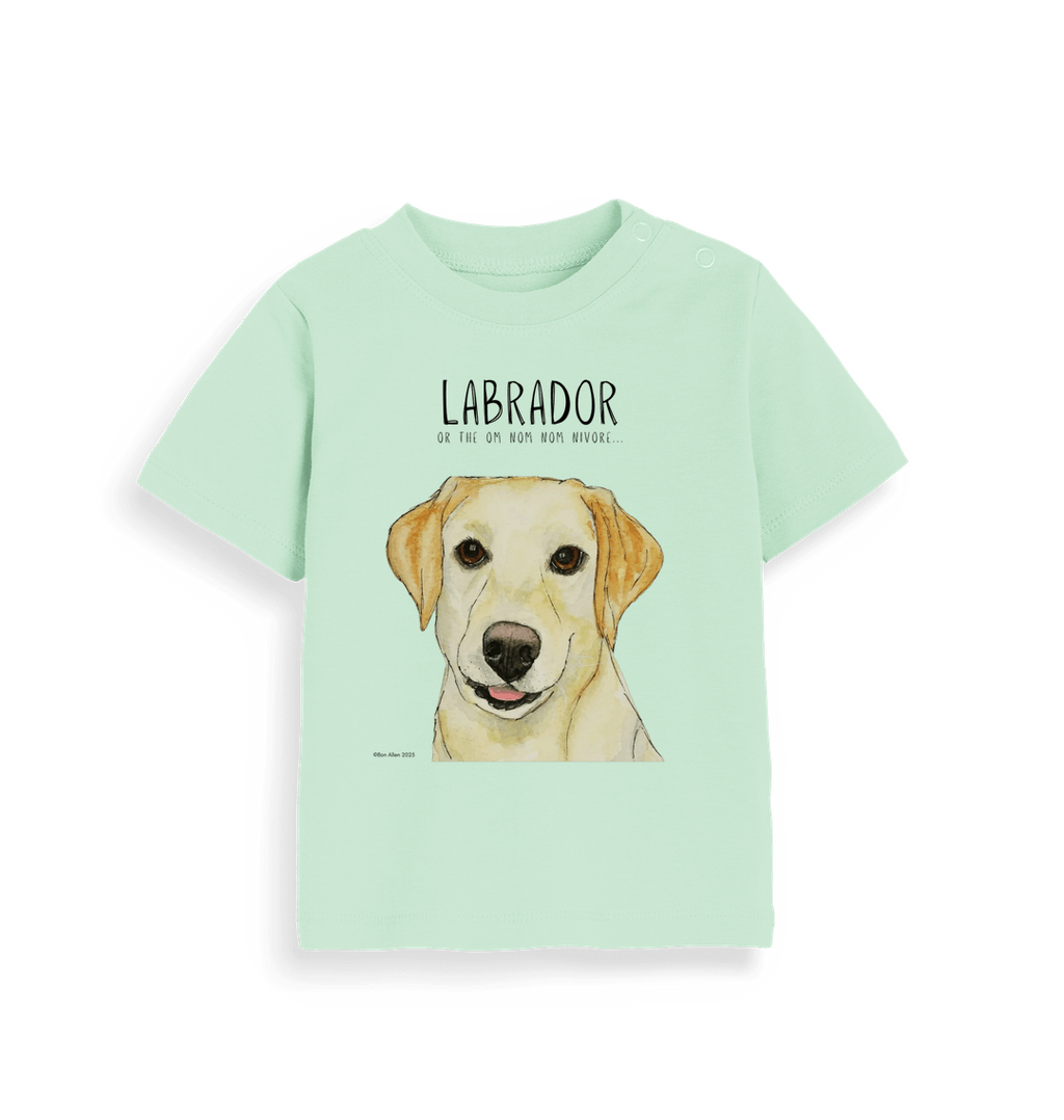 Tiny Tummy, Big Appetite – Baby’s First Yellow Labrador Tee