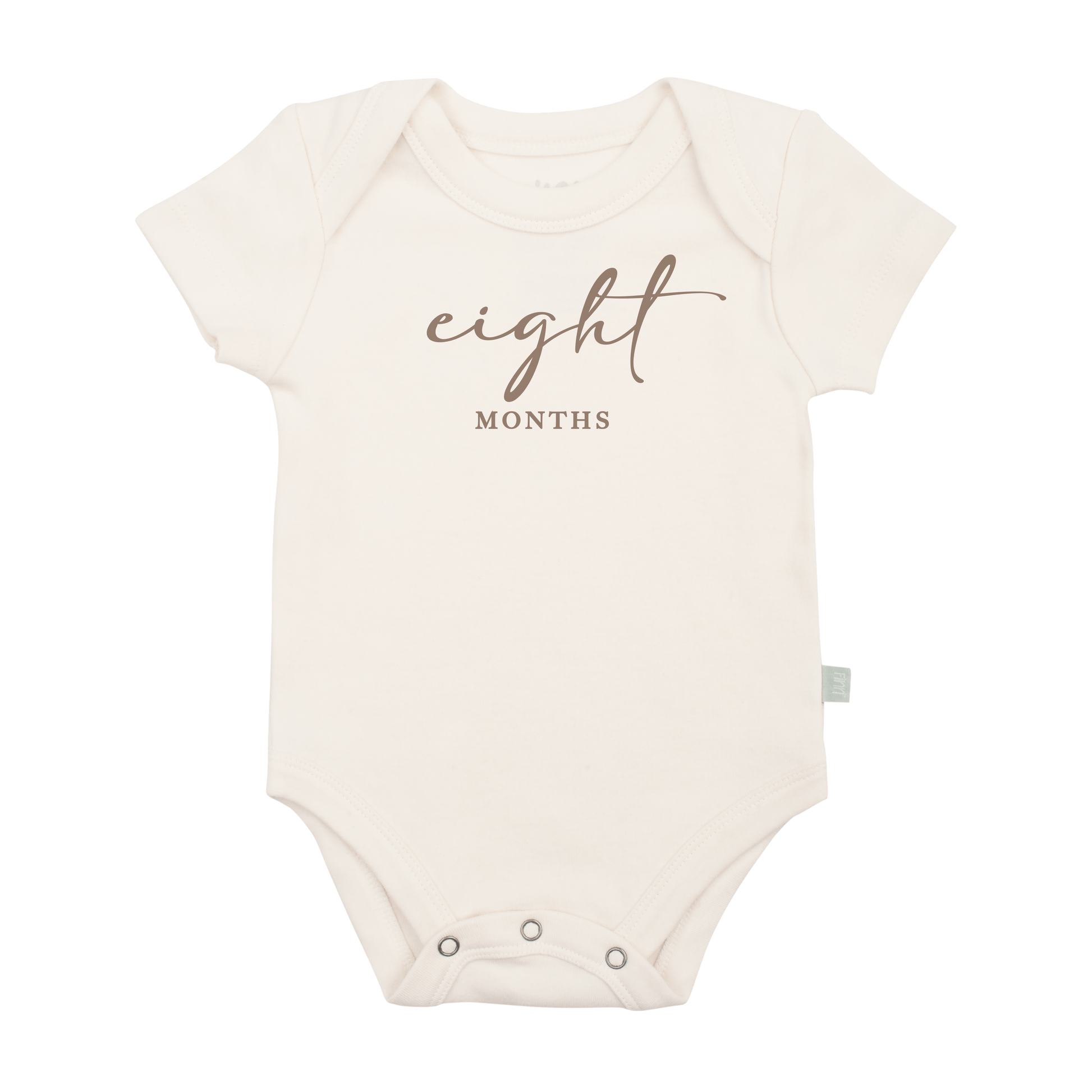 Graphic Bodysuit Eight Months Milestone Taupe