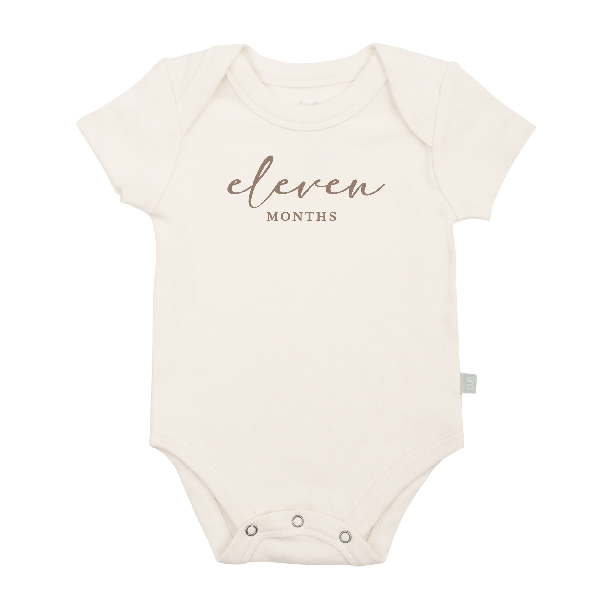 Graphic Bodysuit Eleven Months Milestone in Taupe