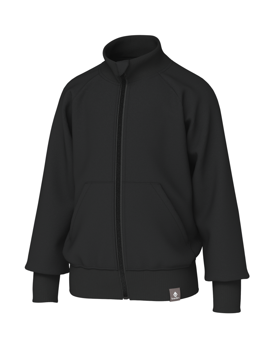 ELIOT Zip-Up Sweat Jacket – Hoodless with Front Pockets, Oeko-Tex Certified by Breden at brixbailey.com