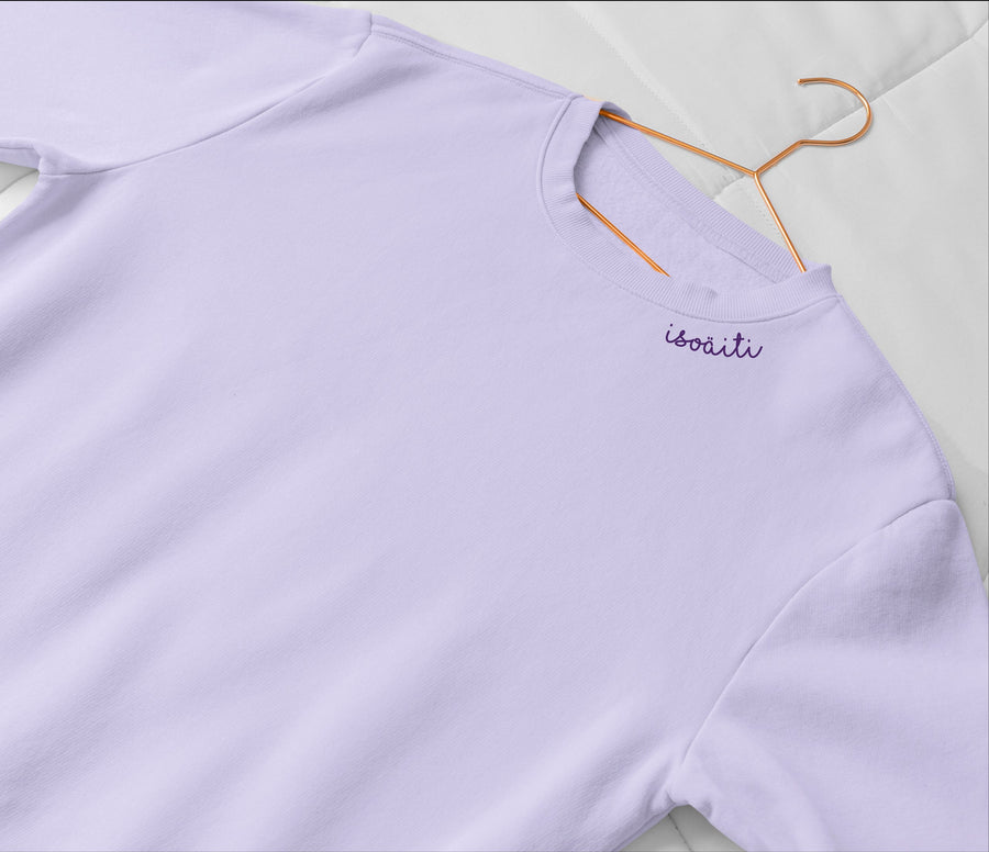 Embroidered Collar Organic Cotton Sweatshirt 