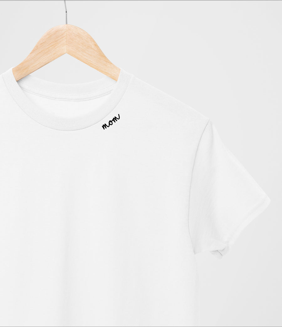 Embroidered Collar Organic Cotton T-shirt 