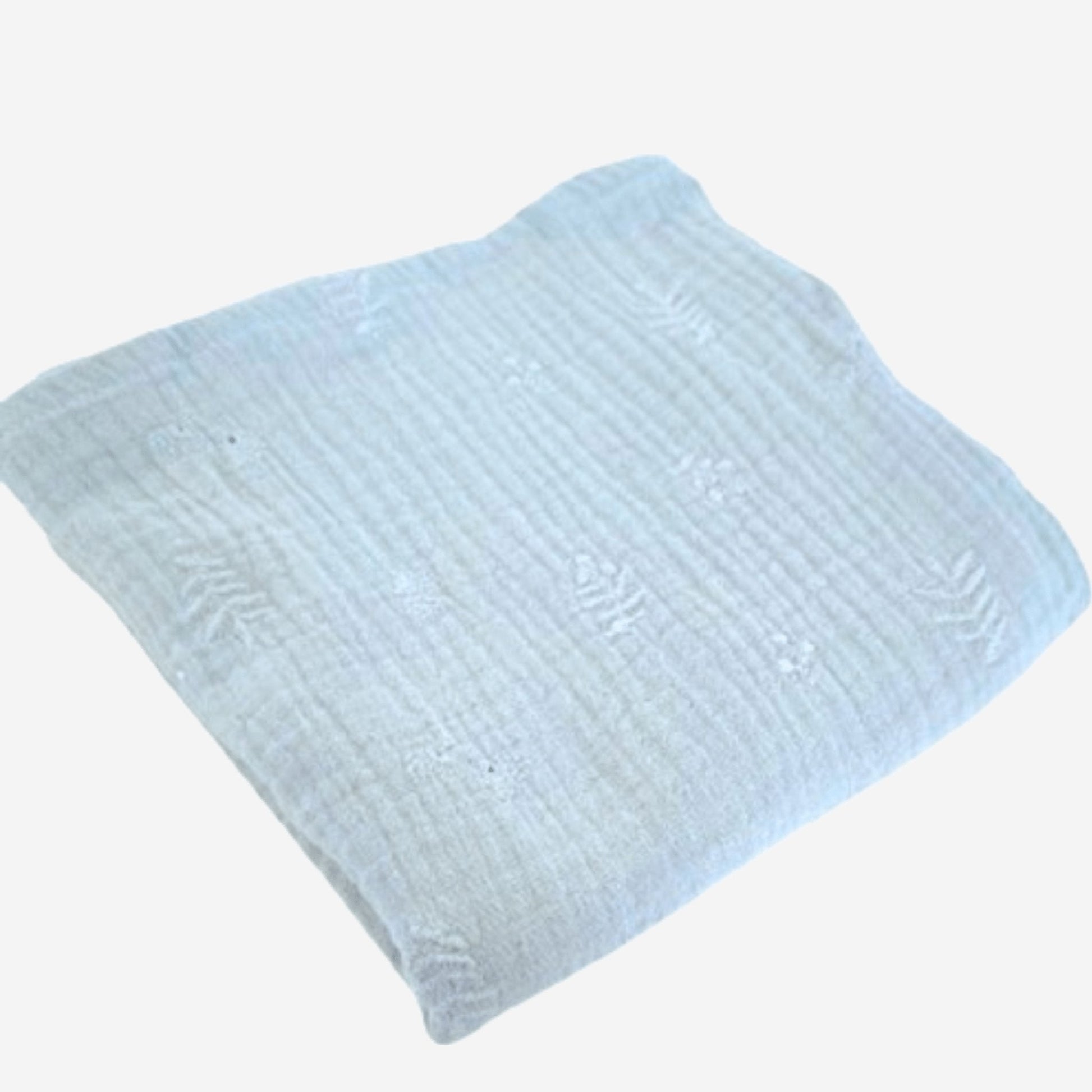 Embroidered Mohair Leaf Blanket 65x65cm