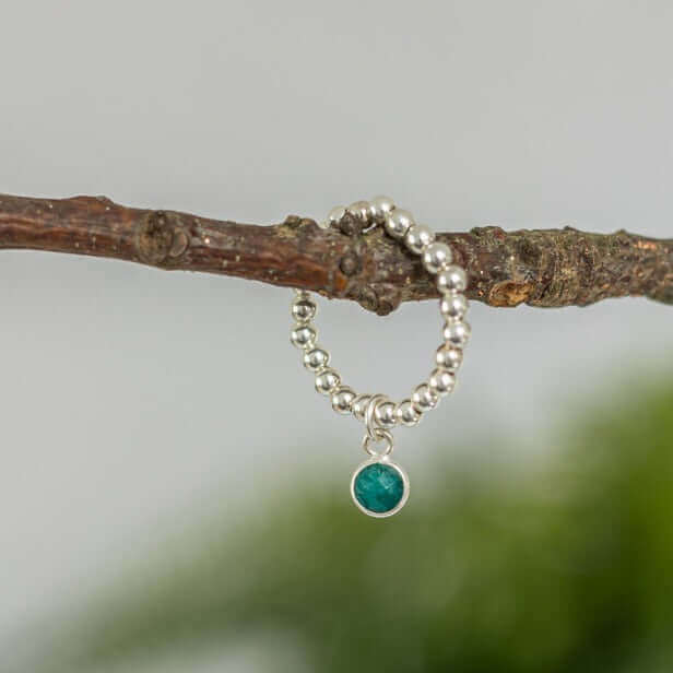 Emerald Crystal Bracelet and Ring Set