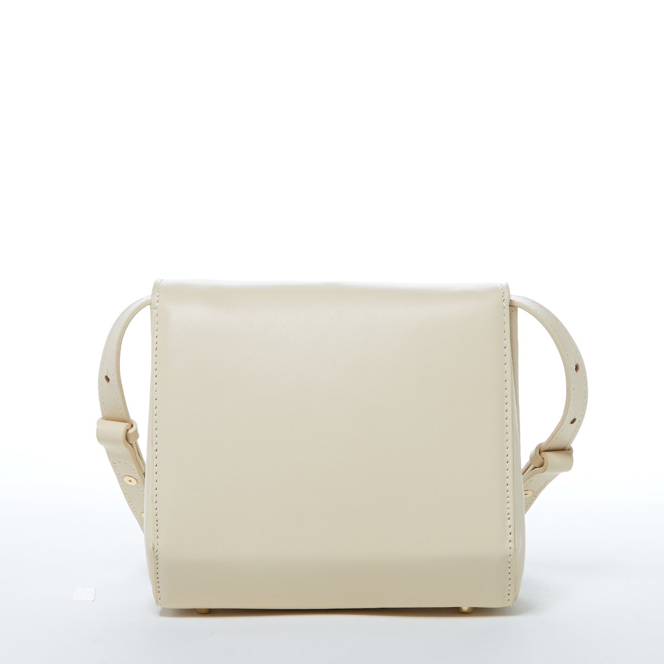 Leather Saddle Bag Off White Crossbody Purse