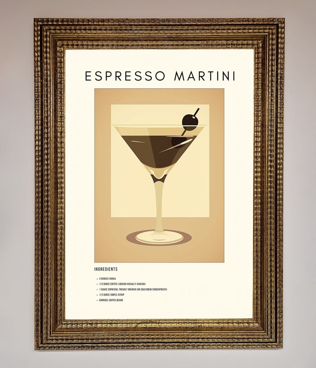 Espresso Martini Cocktail Framed Print