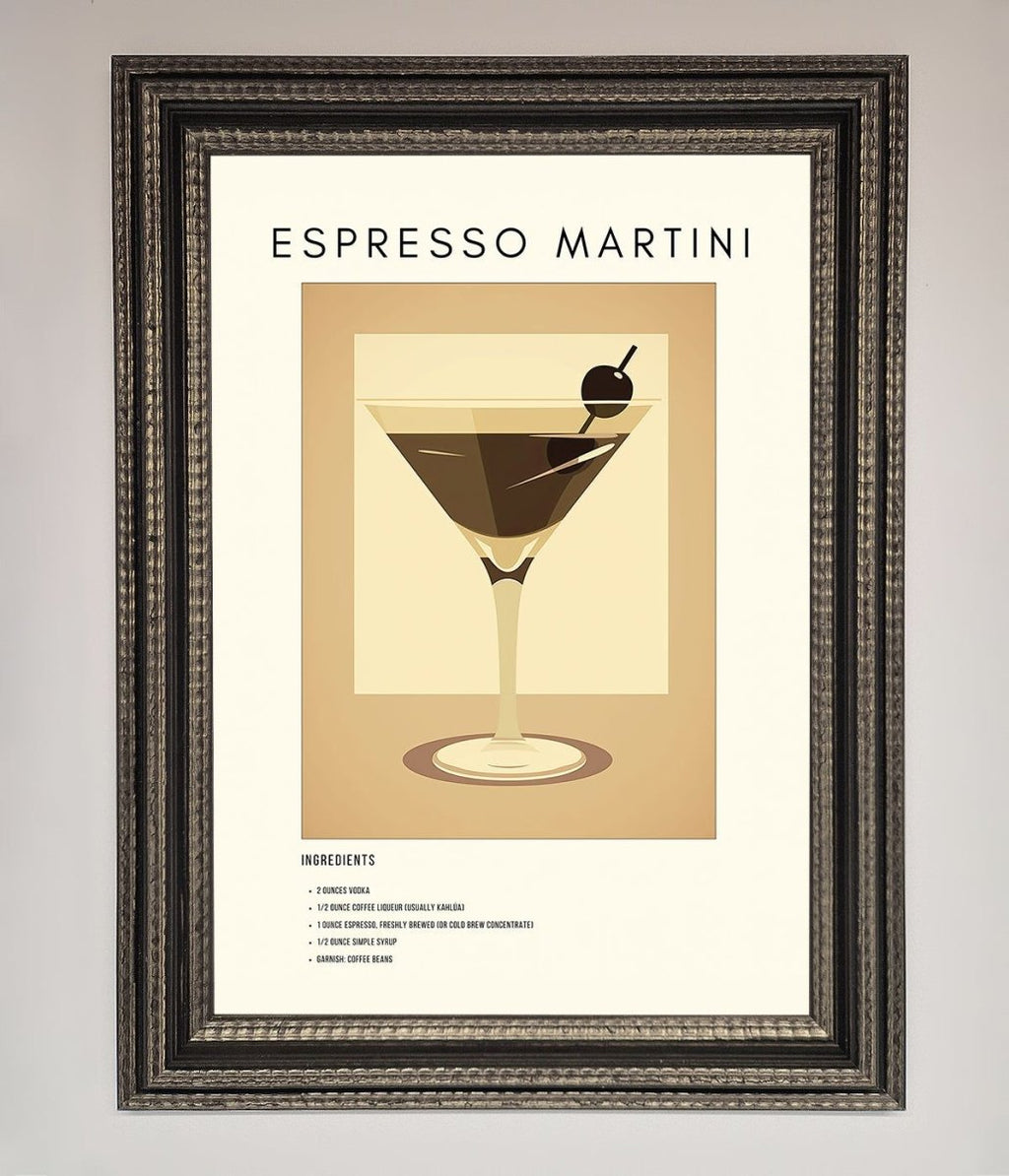 Espresso Martini Cocktail Framed Print