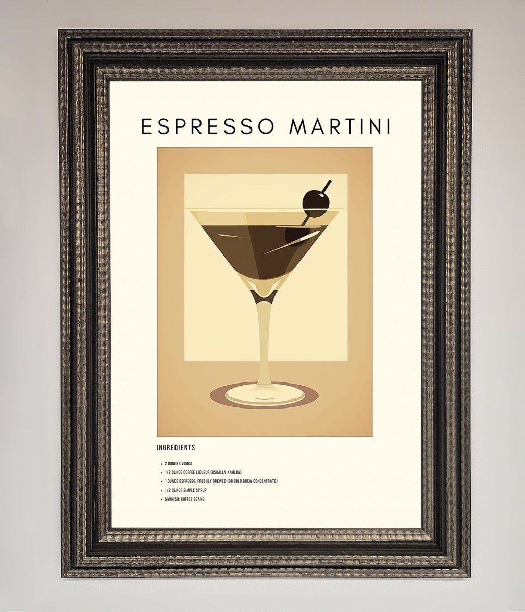 Espresso Martini Cocktail Framed Print