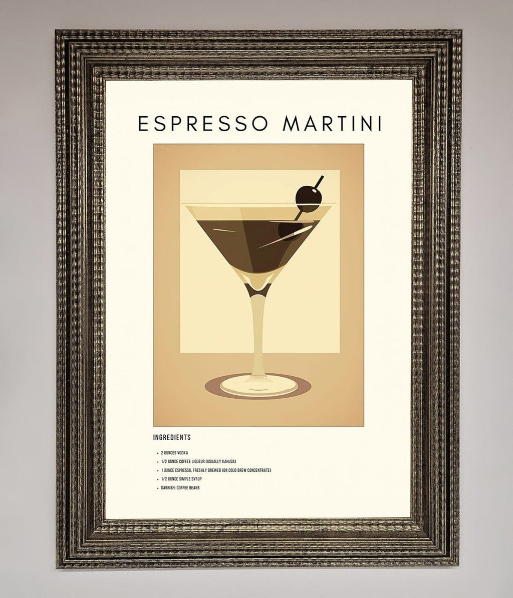 Espresso Martini Cocktail Framed Print
