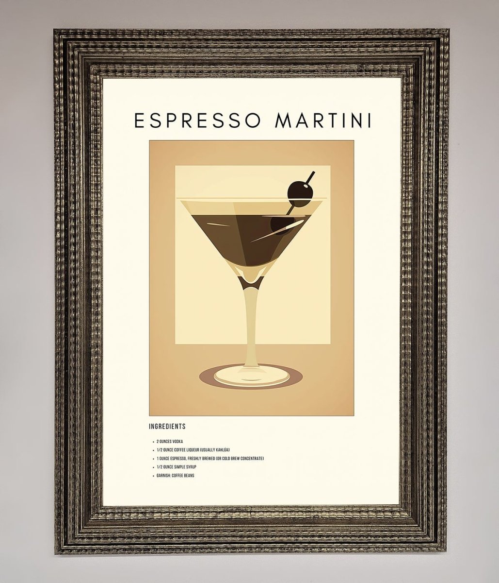 Espresso Martini Cocktail Framed Print