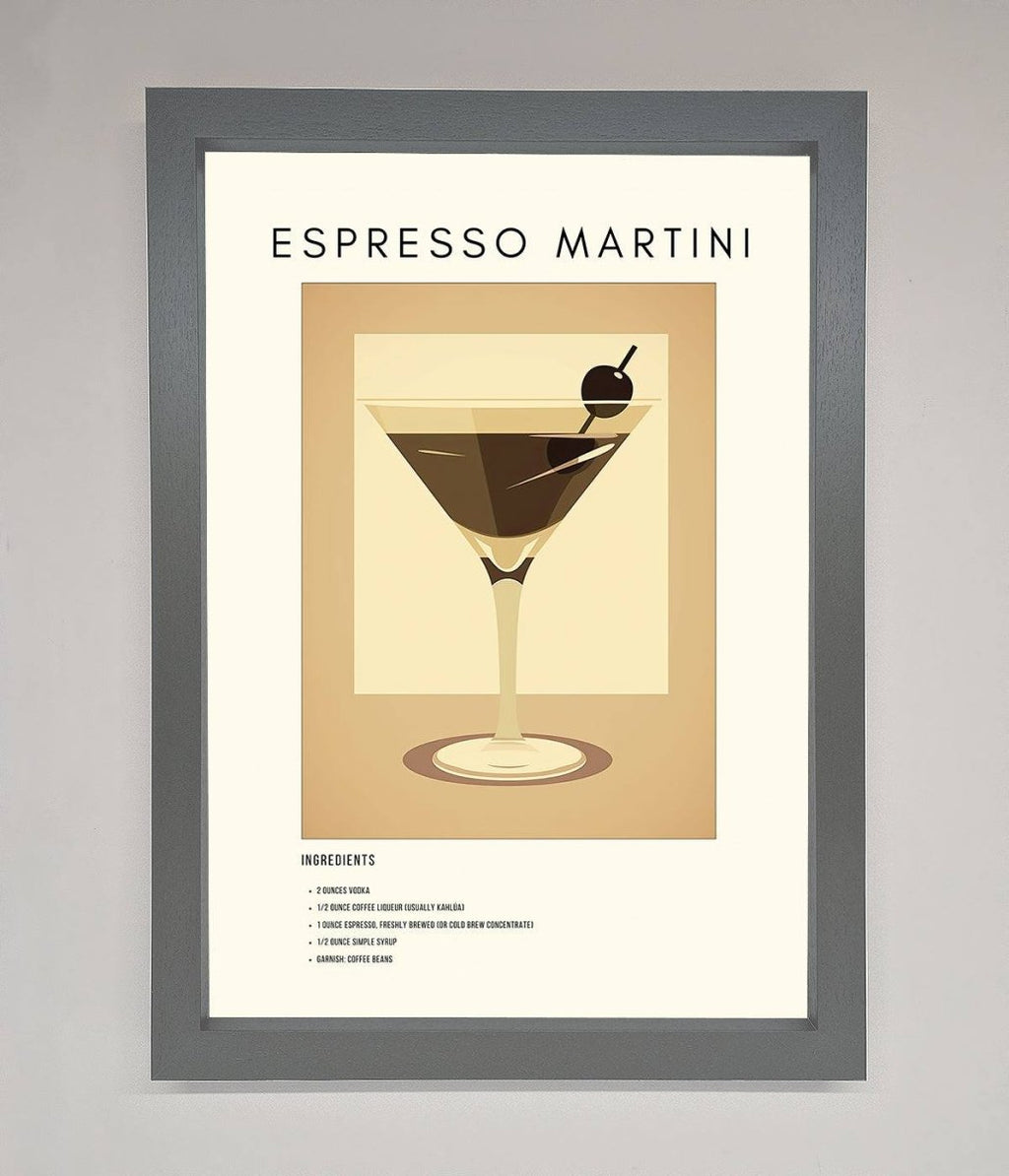 Espresso Martini Cocktail Framed Print
