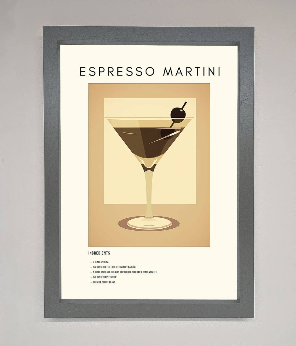 Espresso Martini Cocktail Framed Print