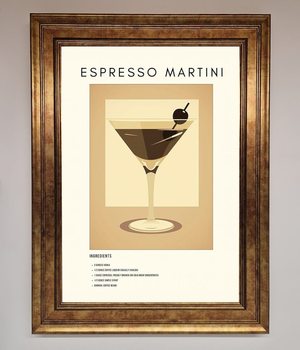 Espresso Martini Cocktail Framed Print