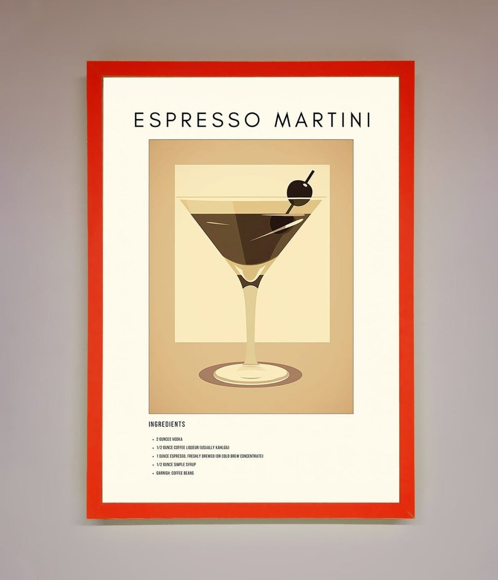 Espresso Martini Cocktail Framed Print