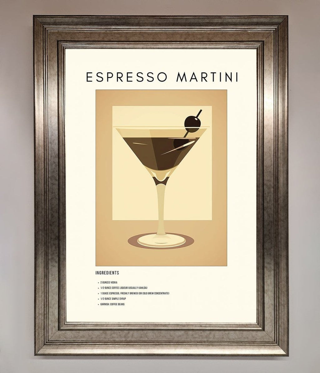 Espresso Martini Cocktail Framed Print