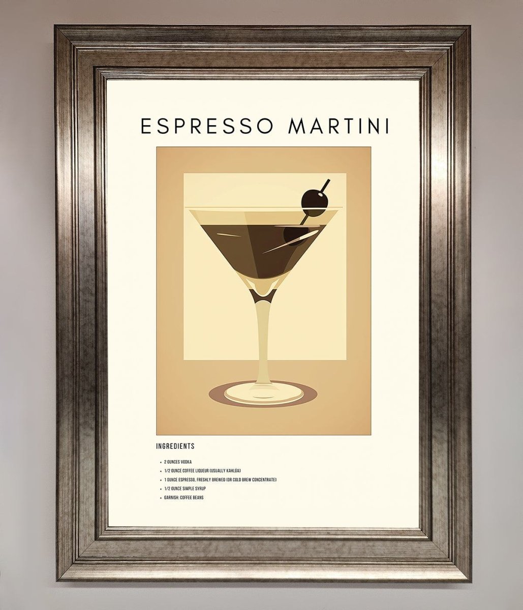 Espresso Martini Cocktail Framed Print