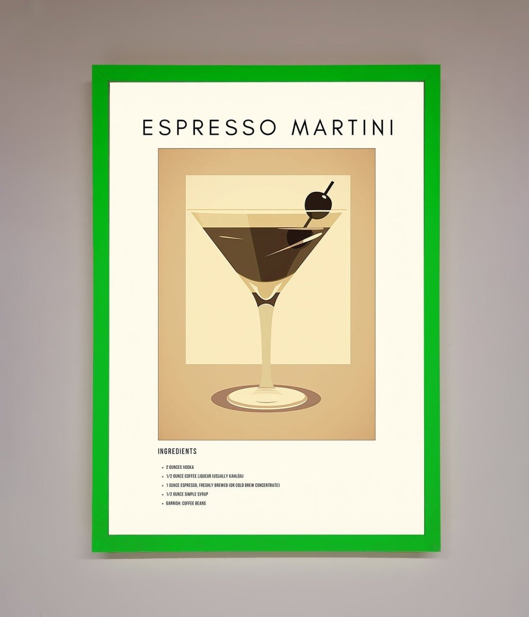 Espresso Martini Cocktail Framed Print