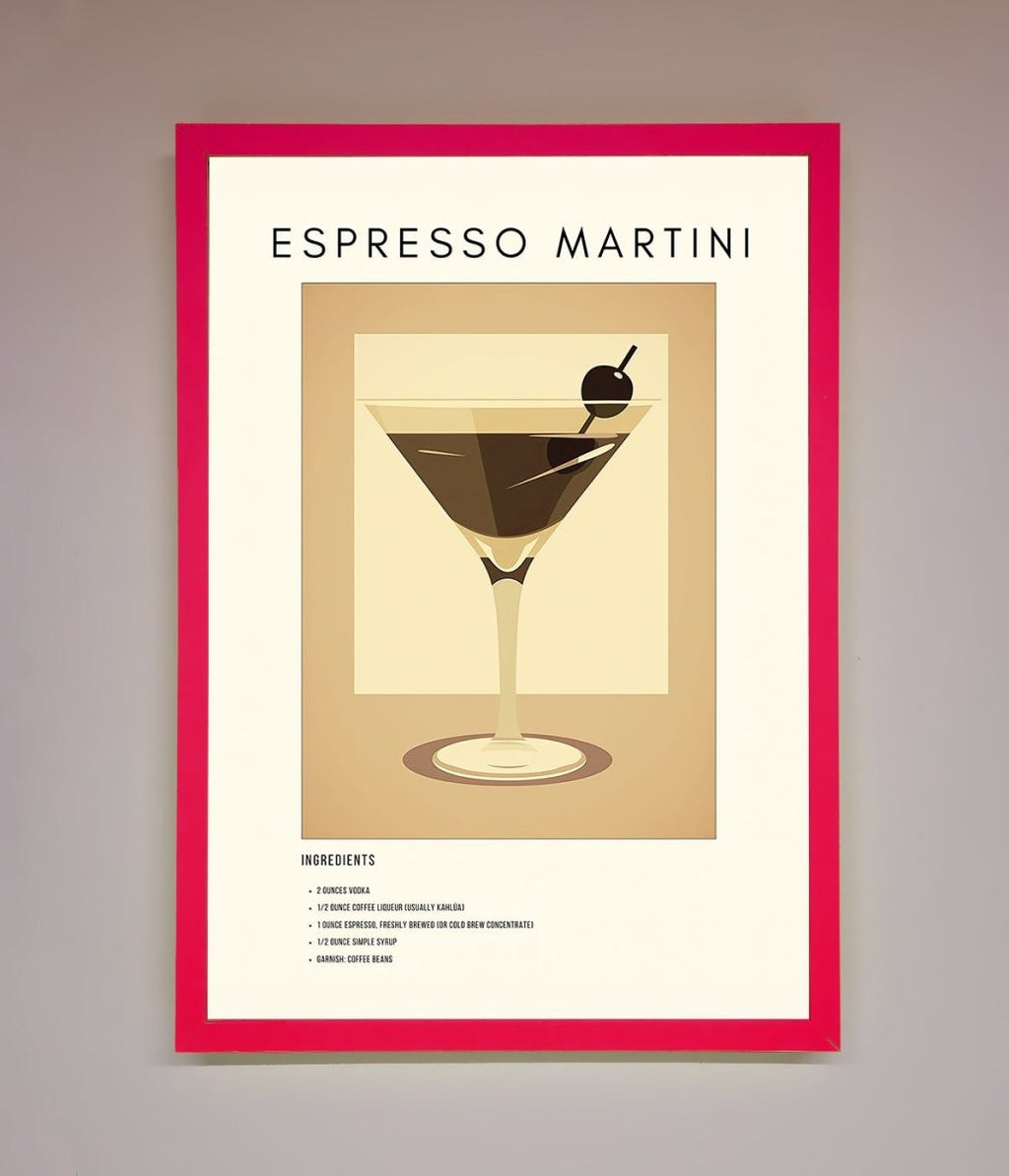Espresso Martini Cocktail Framed Print