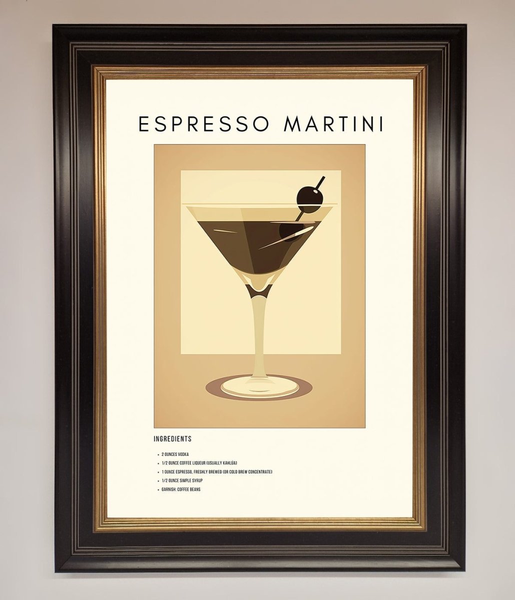 Espresso Martini Cocktail Framed Print