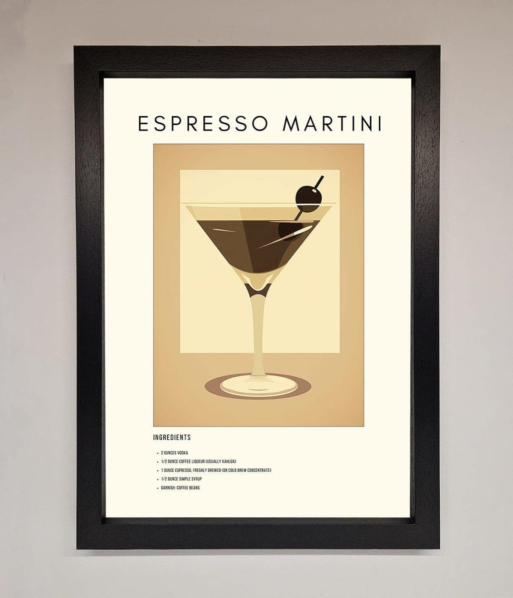 Espresso Martini Cocktail Framed Print