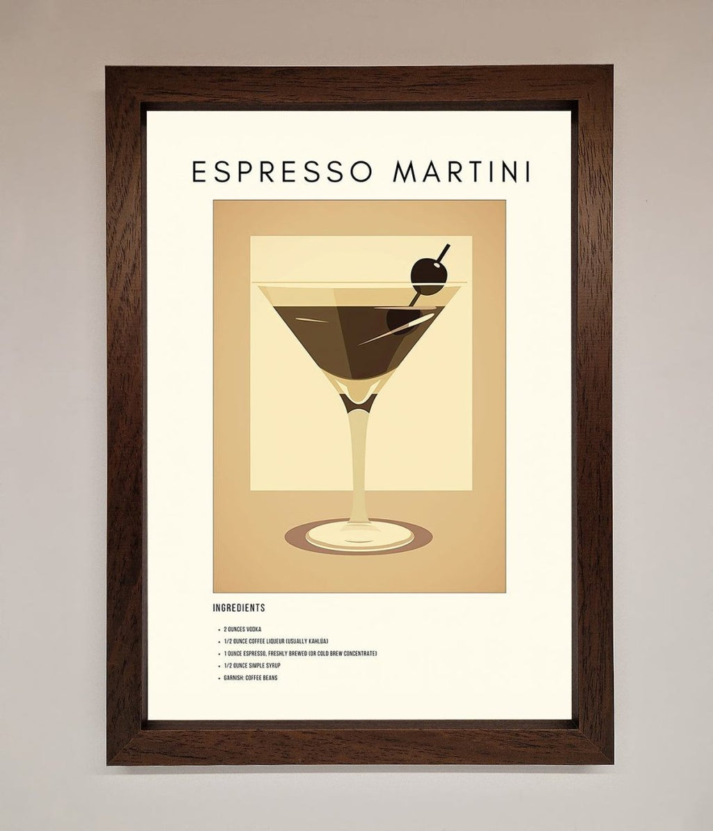 Espresso Martini Cocktail Framed Print