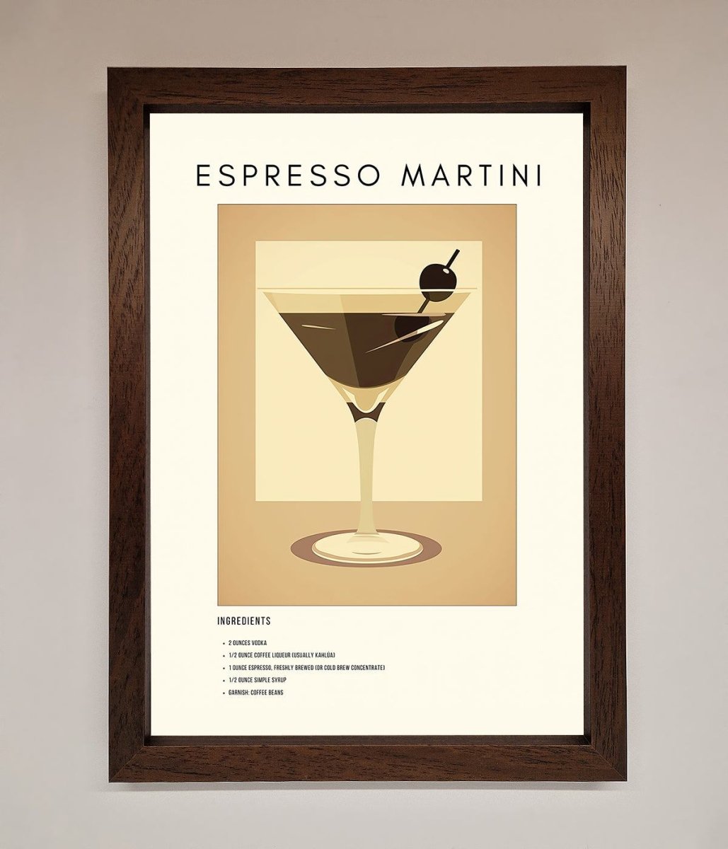 Espresso Martini Cocktail Framed Print