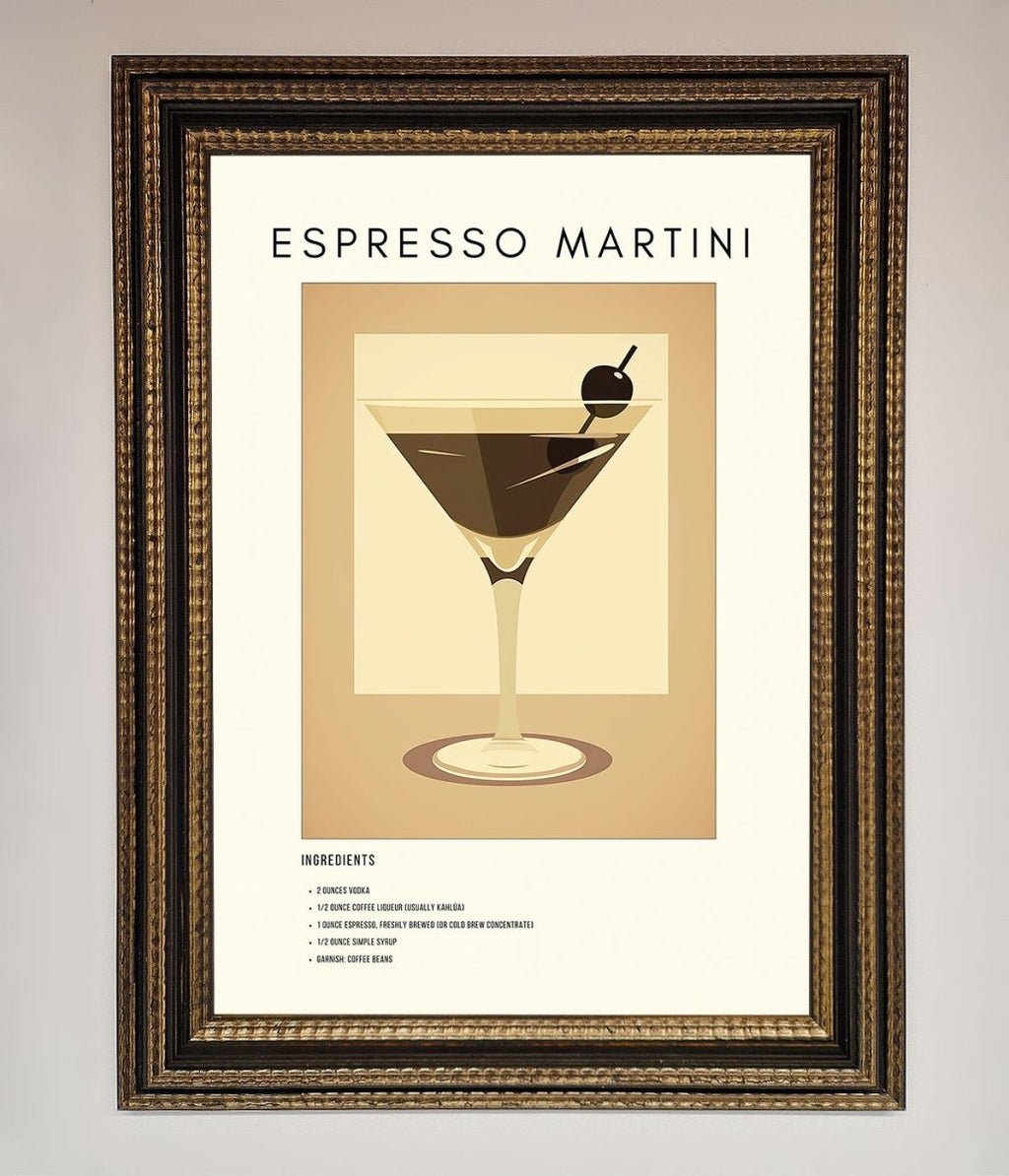 Espresso Martini Cocktail Framed Print