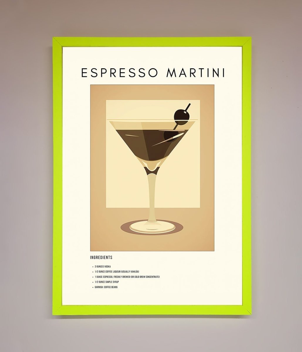Espresso Martini Cocktail Framed Print