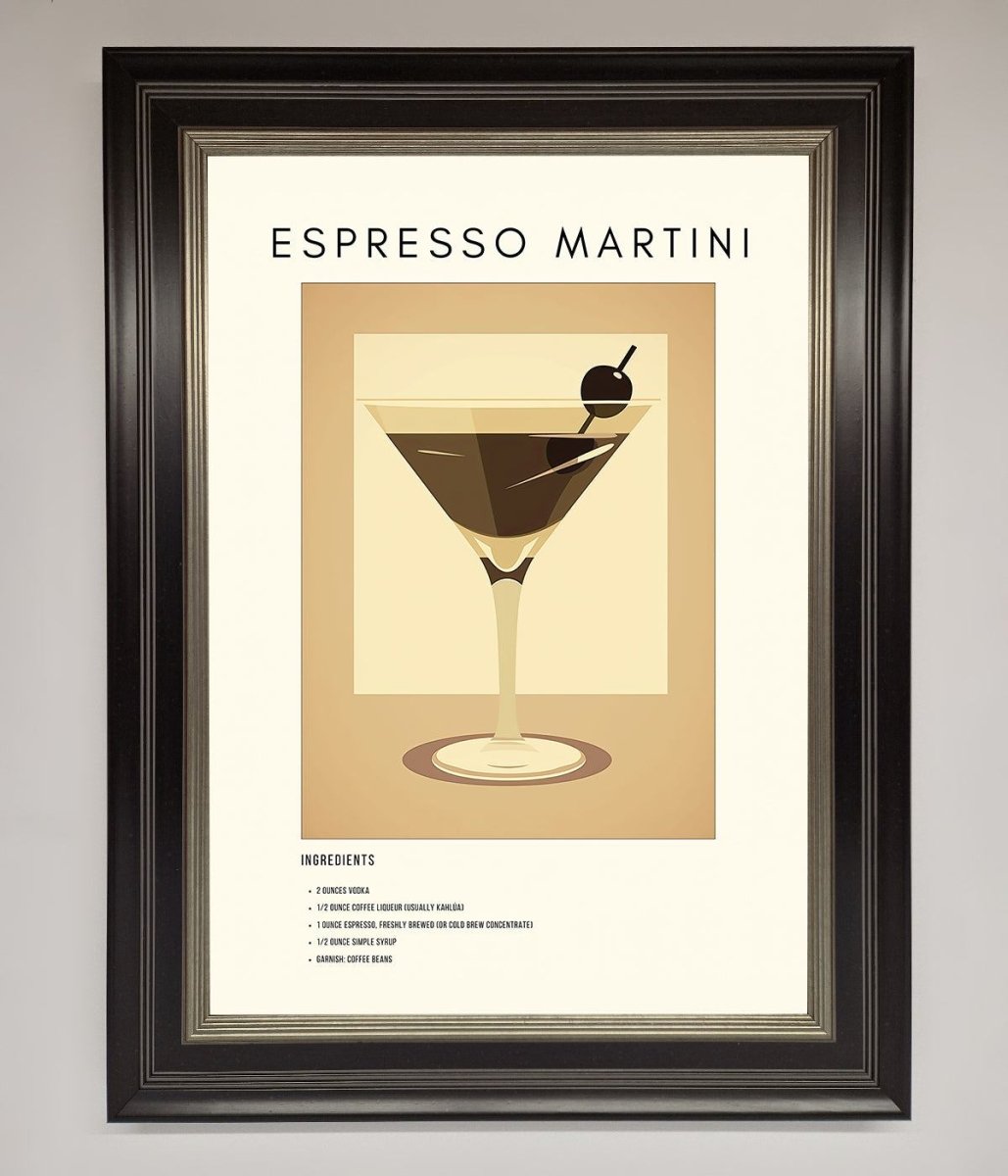 Espresso Martini Cocktail Framed Print