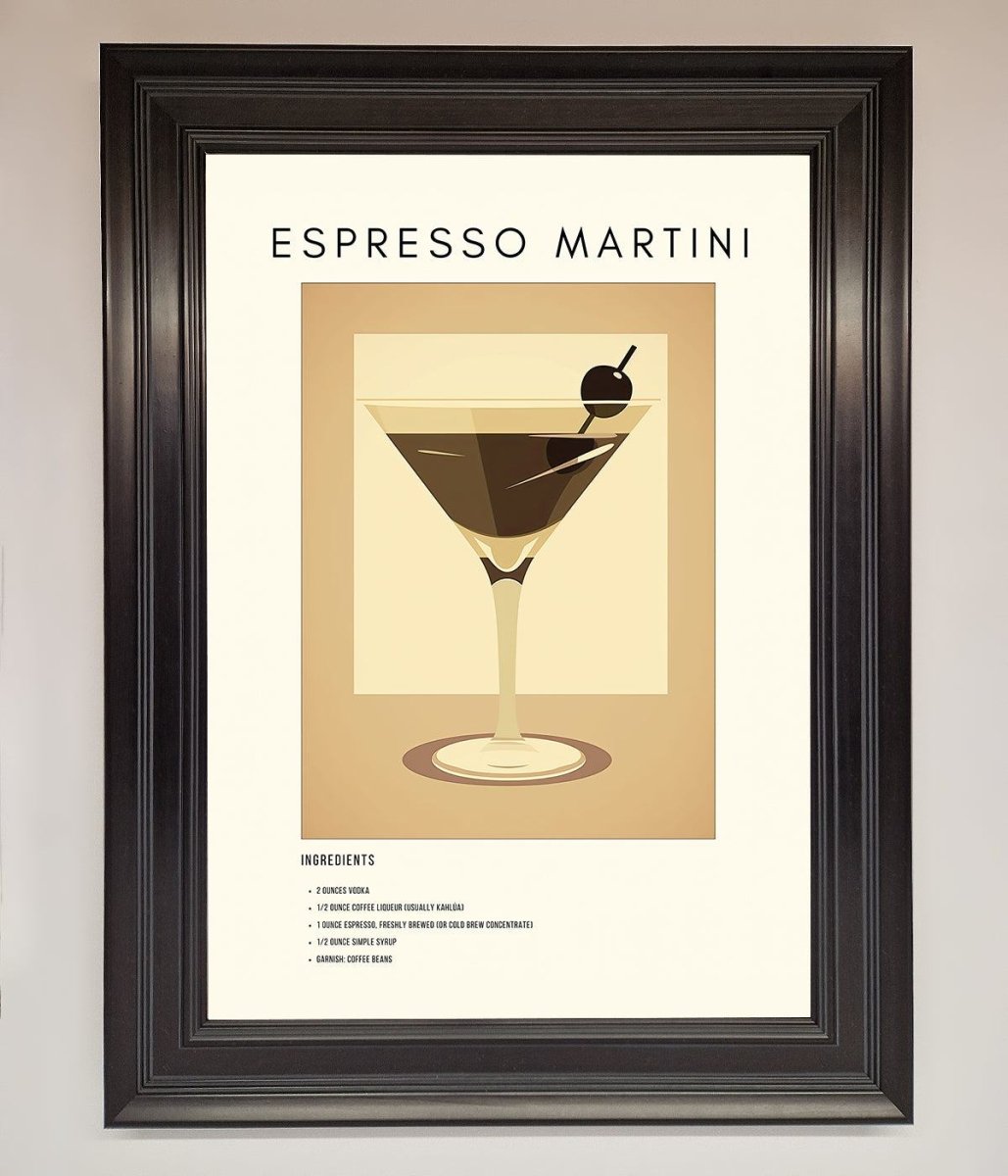 Espresso Martini Cocktail Framed Print