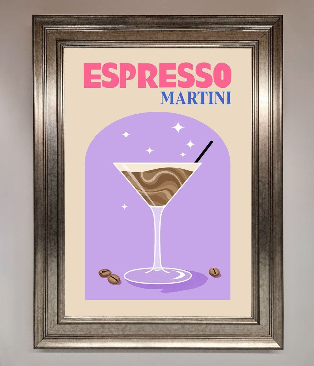 Espresso Martini Lilac Framed Print