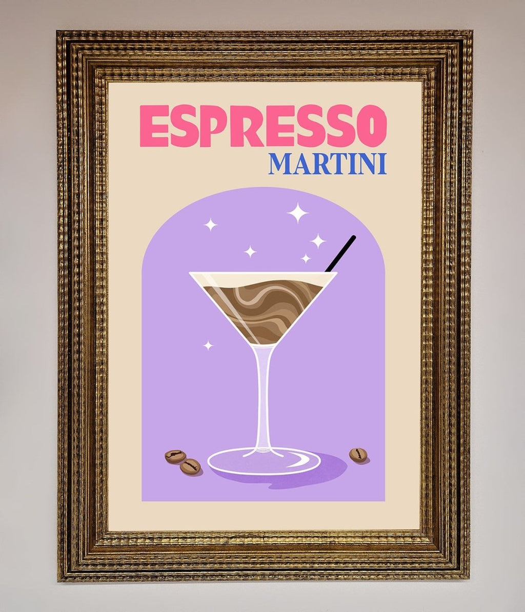 Espresso Martini Lilac Framed Print
