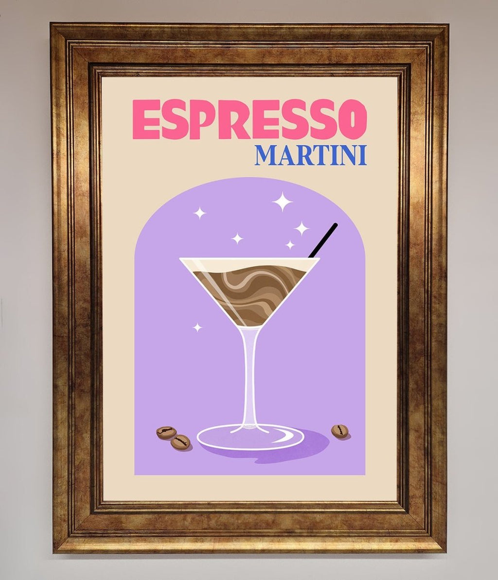 Espresso Martini Lilac Framed Print