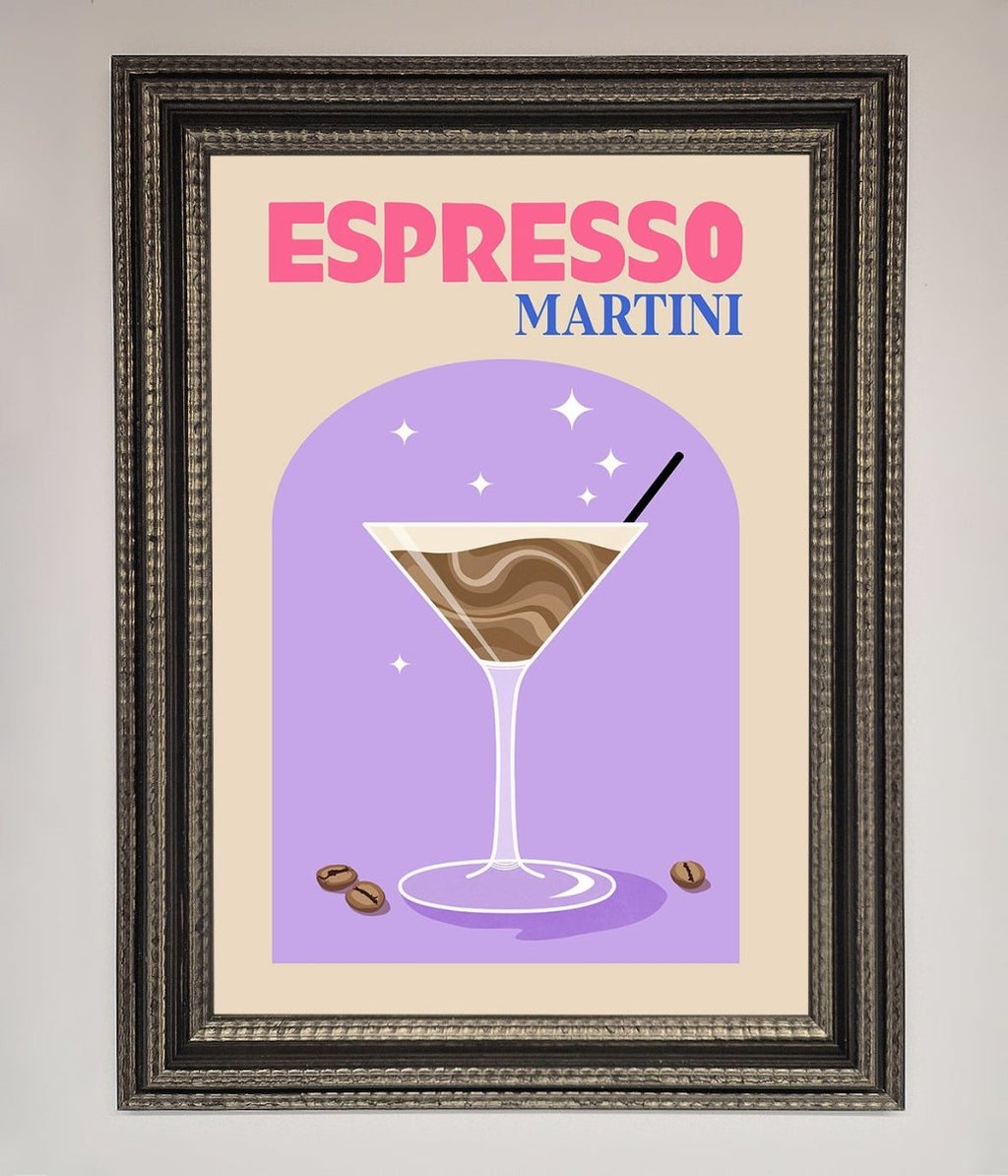 Espresso Martini Lilac Framed Print