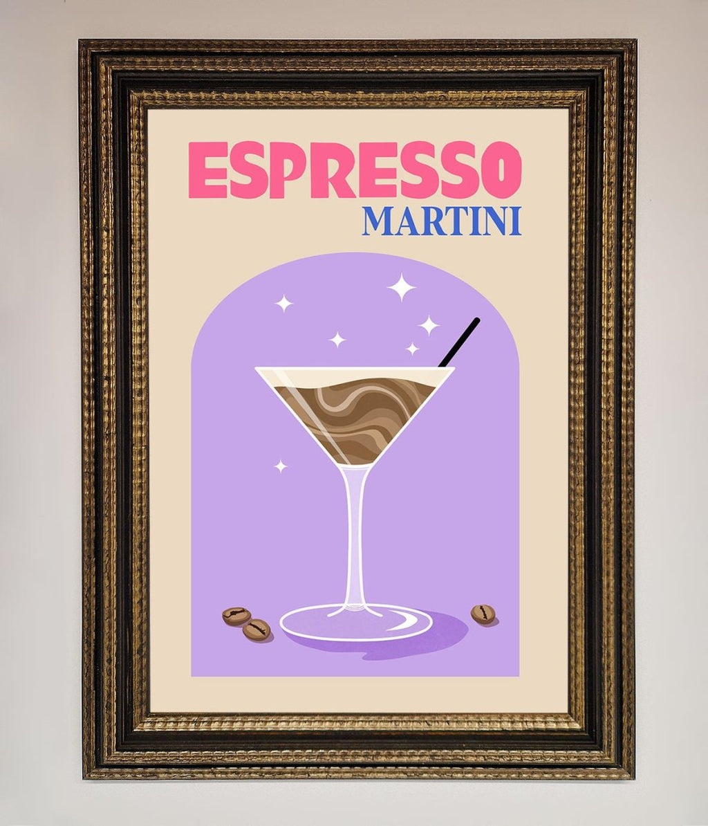 Espresso Martini Lilac Framed Print