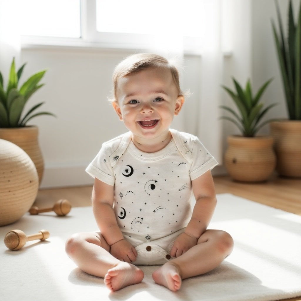 Celestial Organic Baby Bodysuit for Boys and Girls