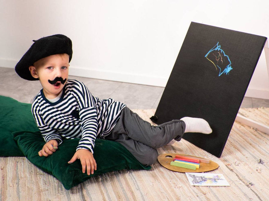 Kids' Black Wooden Chalkboard Easel – Fun & Creative Learning by Ewart Woods at www.brixbailey.com