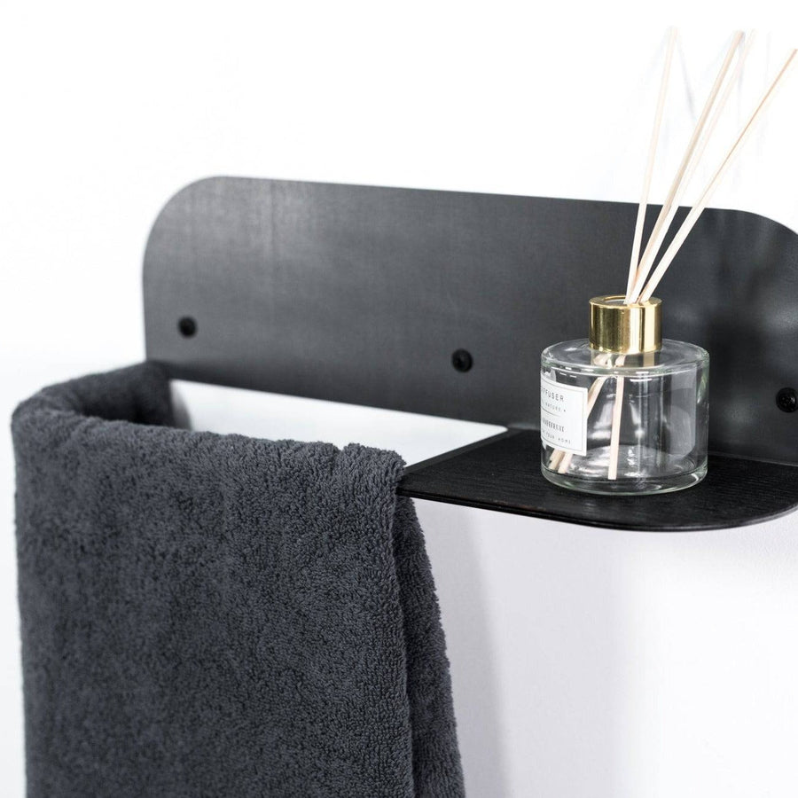 Handmade Steel & Wood Towel Holder – Stylish & Functional Decor by Ewart Woods at www.brixbailey.com