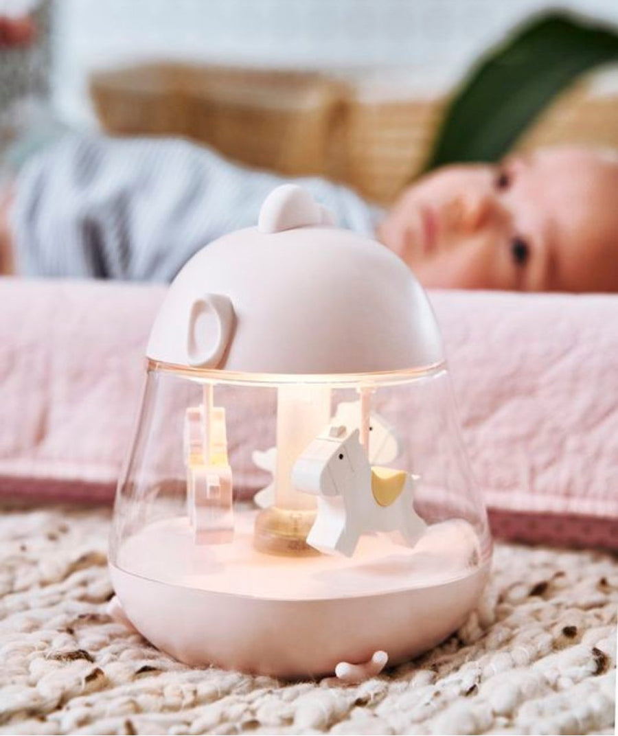 Carousel Night Lamp with Music Box – Soothing & Colorful by Rabbit & Friends at brixbailey.com