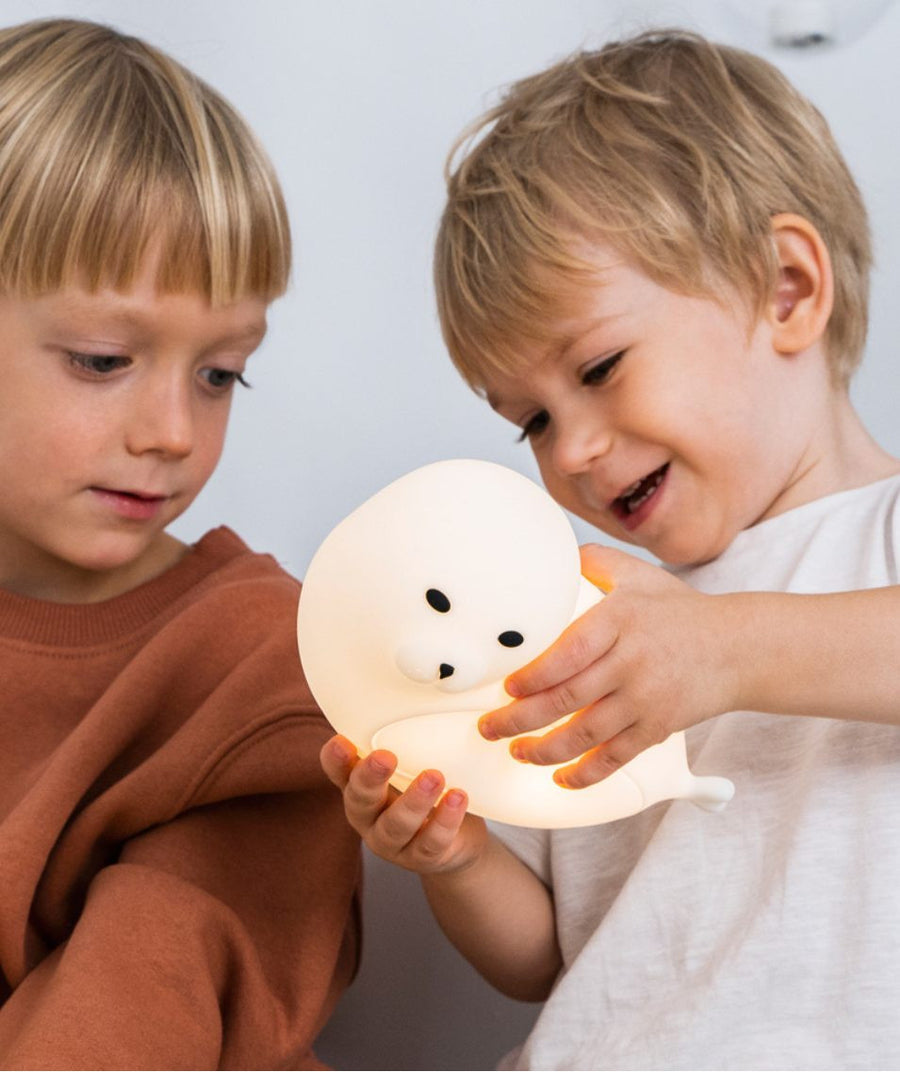 Cute Seal Night Lamp for Kids - Safe, Colorful & Remote Controlled by Rabbit & Friends at brixbailey.com