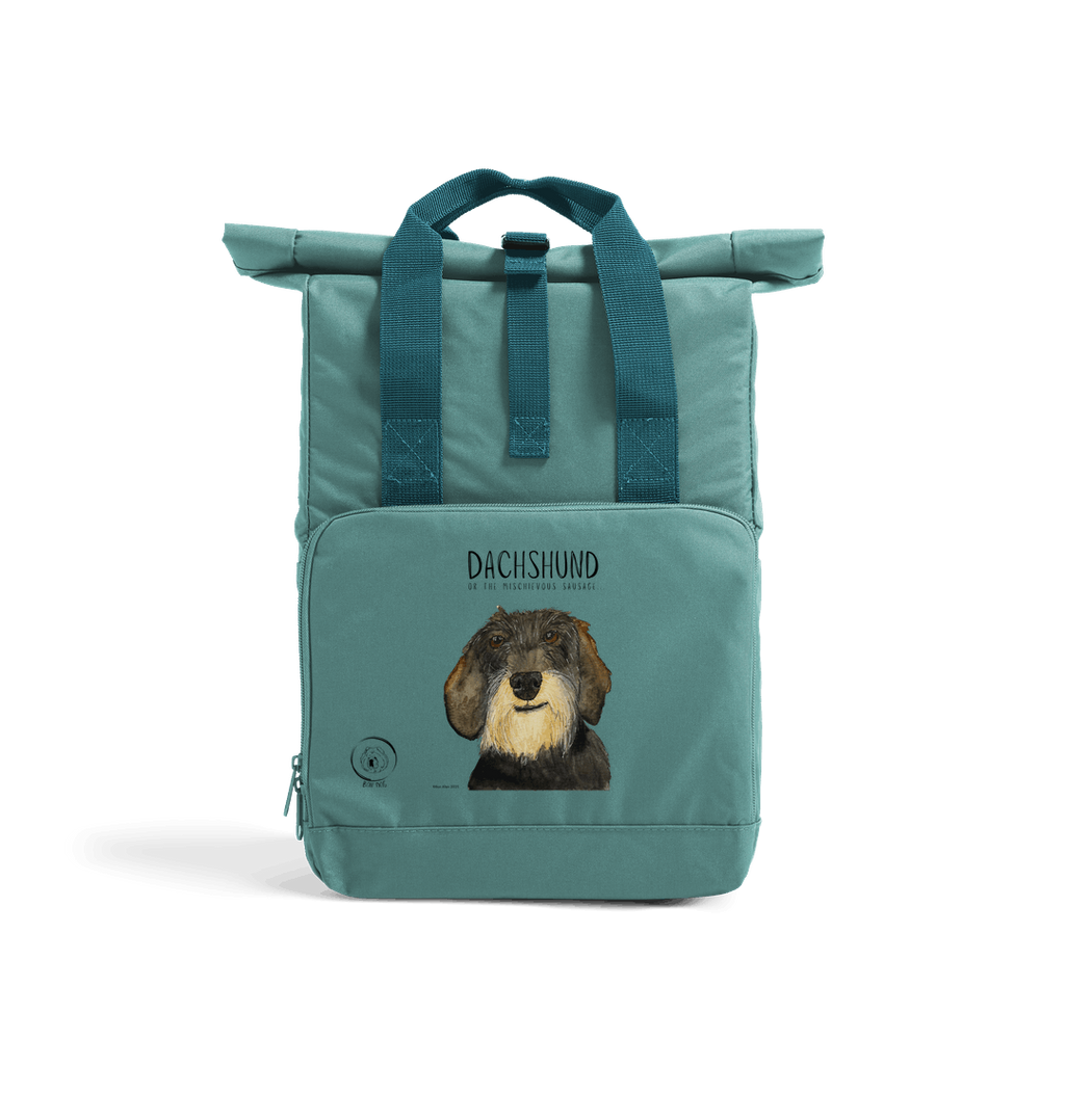 Wire Haired Dachshund Roll-Top Backpack – Small Dog, Big Adventure!