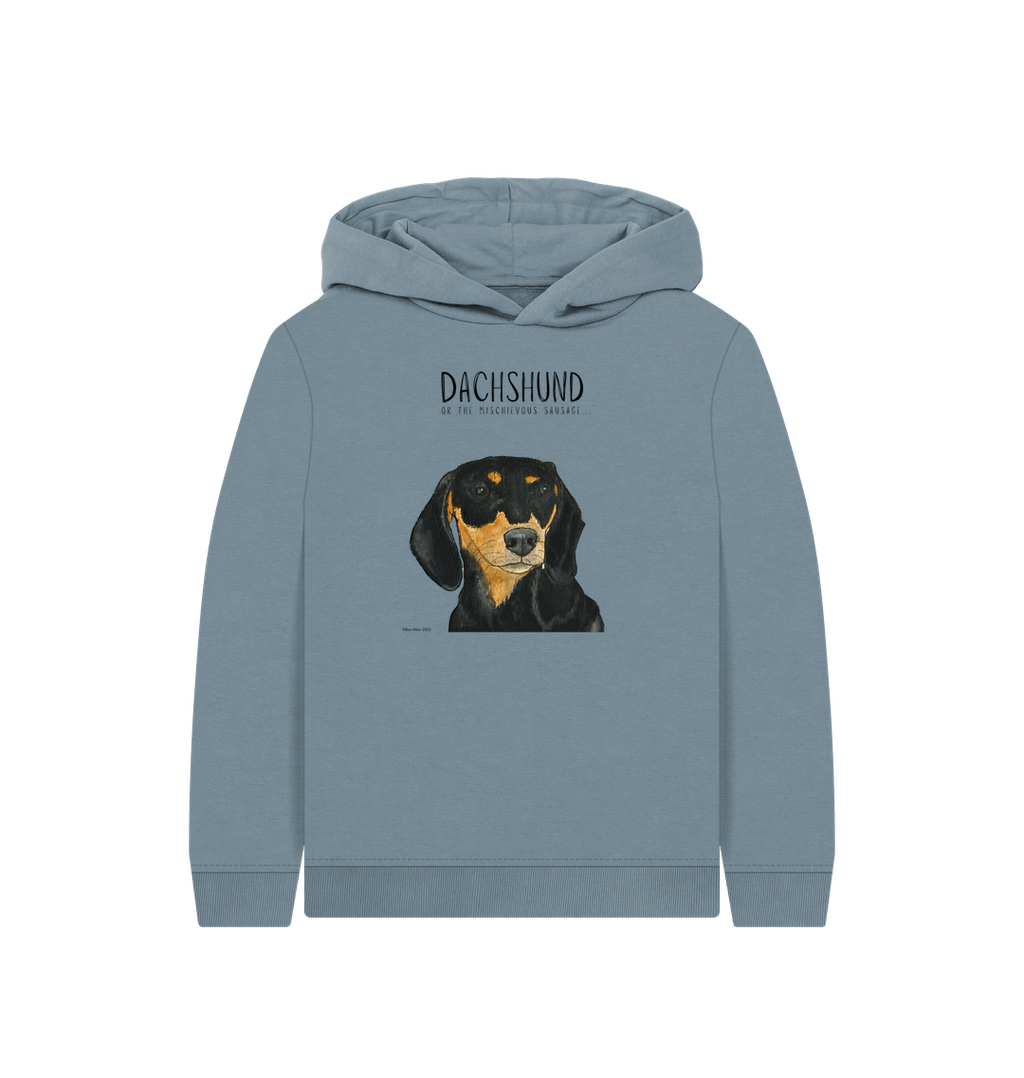 Mischievous Black & Tan Sausage Hoodie – Snuggles, Sass & Sustainability!