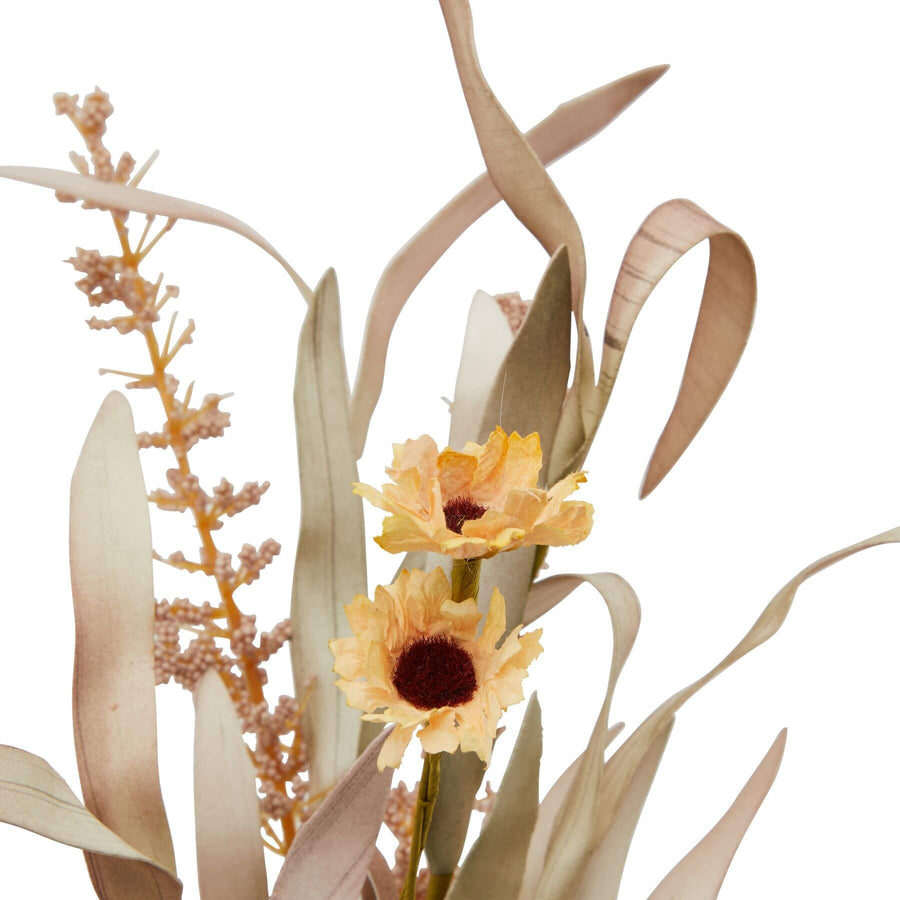 Handcrafted cream floral spray with lifelike petals, 55 cm tall, perfect for home decor  by Sostter at brixbailey.com