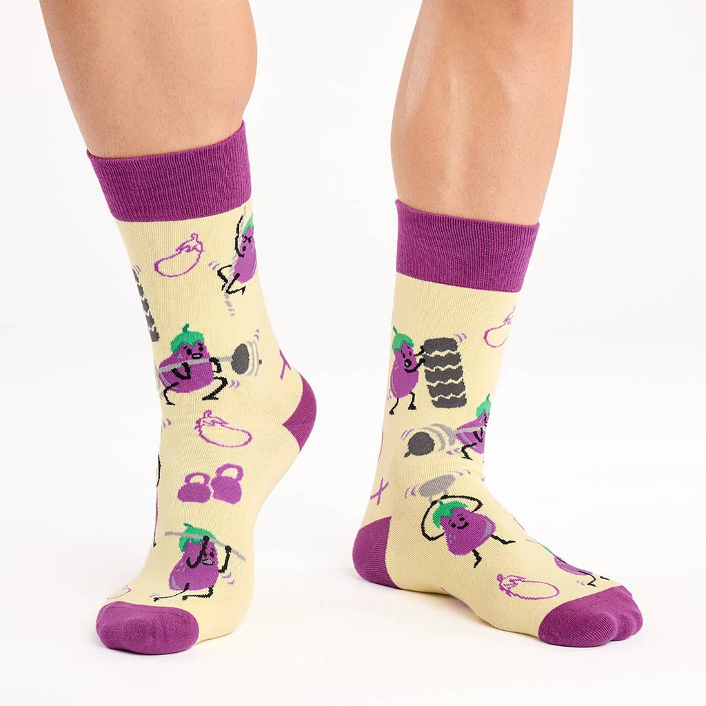 Eggplant Gains Socks